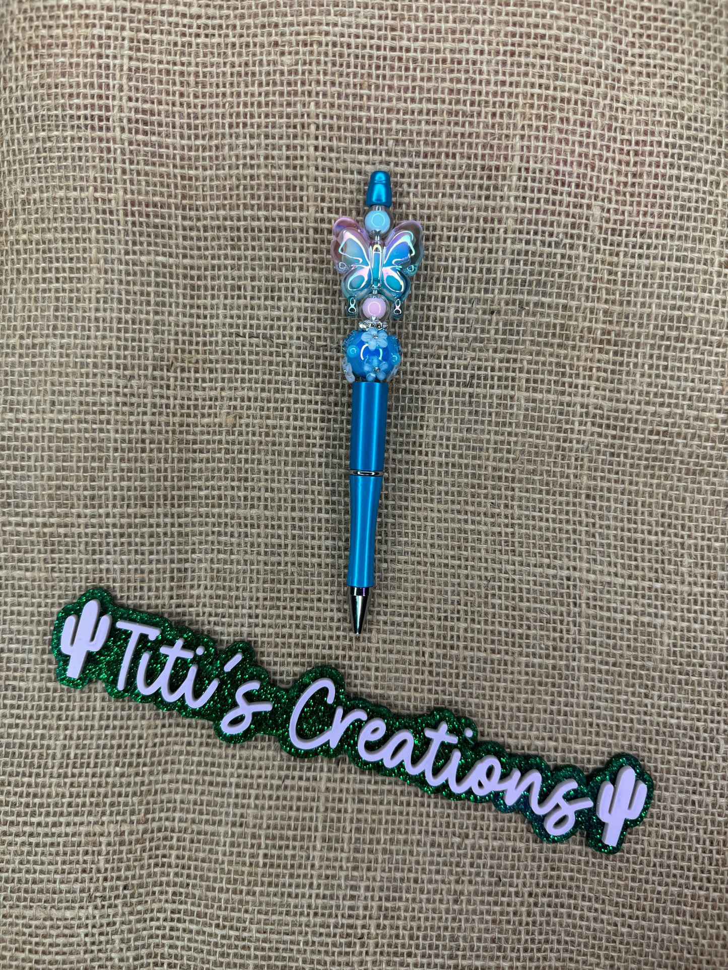 Butterfly Blue Custom Pen