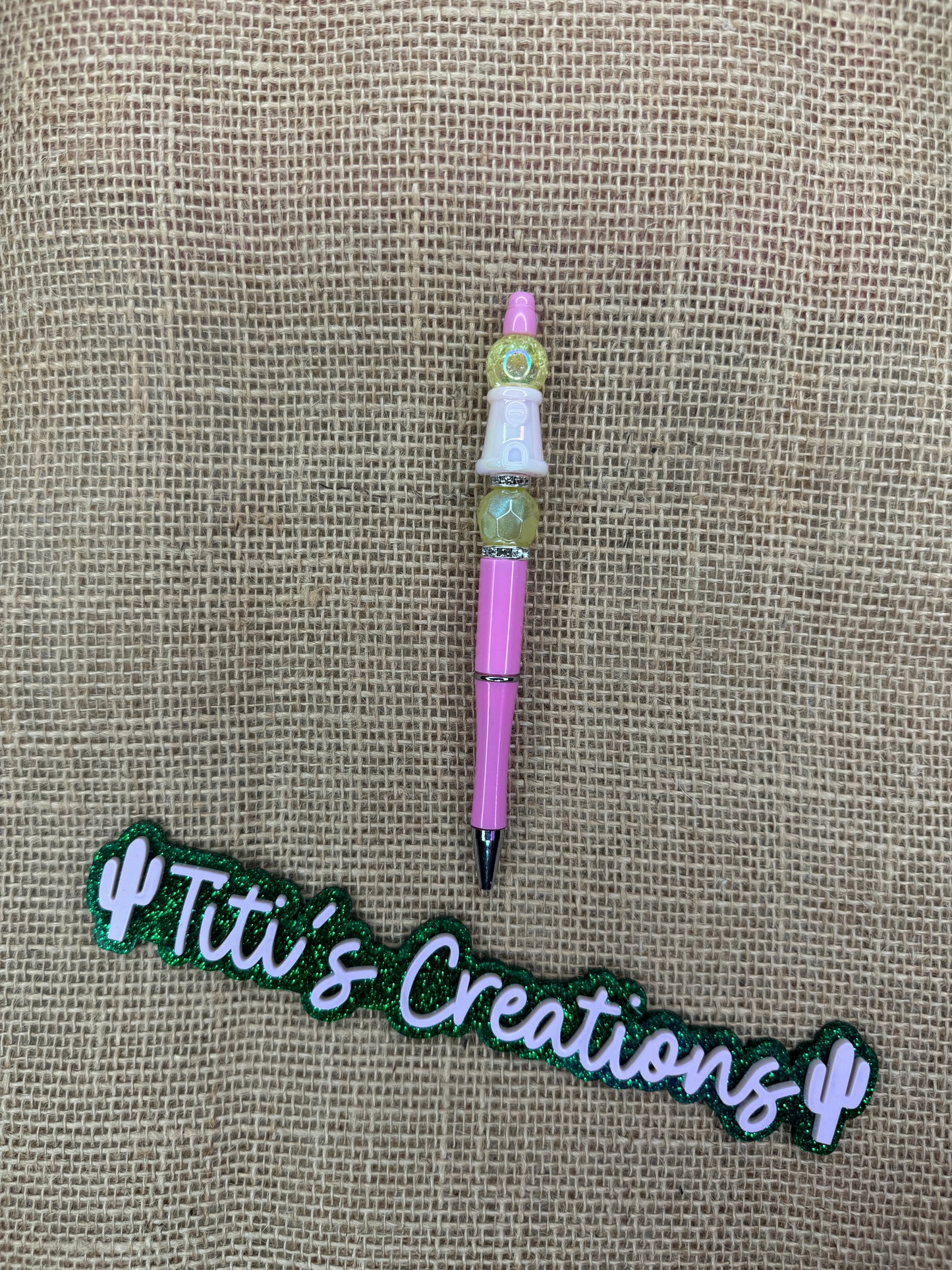 Bubble Gum Machine Custom Pen - Pink & Yellow