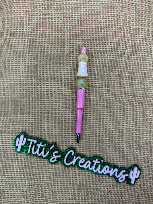 Bubble Gum Machine Custom Pen - Pink & Yellow